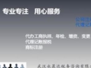 图 工商年检公司年报内资公司年报等代理记账网上报税 武汉工商注册